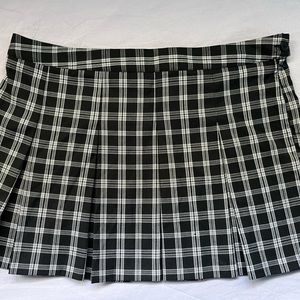 School Girl Black Plaid Skirt